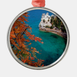 Lake Pictured Rocks Shore Superior Michigan Metalen Ornament