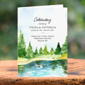 Lake Pine Bomen, Viering van het leven Foto Begraf Programma