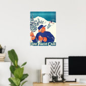 Lake Placid Club, affiche de ski (Bureau à domicile)