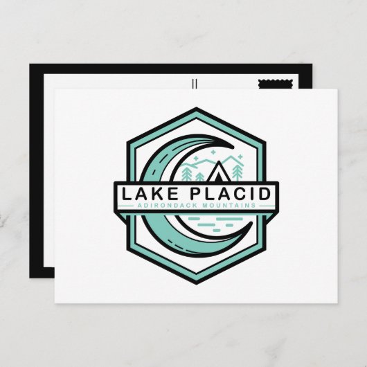 LAKE PLACID maan hexa Briefkaart (Voorkant / Achterkant)