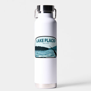 Lake Placid New York Gevist Rod Waterfles