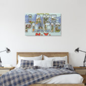 Lake Placid, New York - Large Letter Scenes Canvas Afdruk (Insitu (Slaapkamer))
