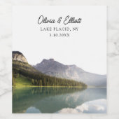 Lake Placid New York Mariage Étiquette de vin (Étiquettes simples)