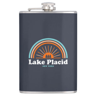 Lake Placid New York Regenboog Heupfles