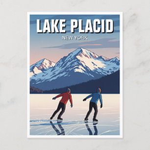 Lake Placid New York Schaatsen Reizen Briefkaart