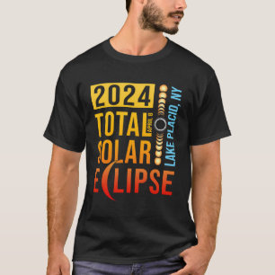 Lake Placid New York Totale Zonsverduistering 2024 T-shirt