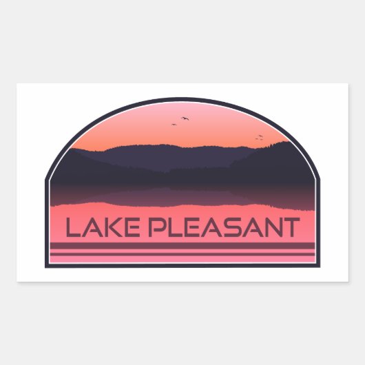 Lake Pleasant Arizona Red Sunrise Rechthoekige Sticker (Voorkant)