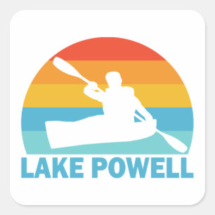 Lake Powell Arizona Utah Kayak Vierkante Sticker
