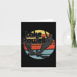 Lake Powell Arizona Waterskiën Retro Vintage Gif Kaart