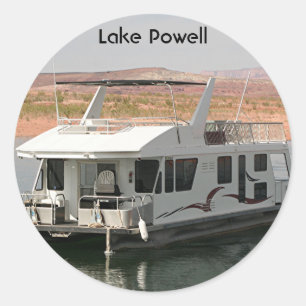 Lake Powell: Houseboot, Arizona, Verenigde Staten Ronde Sticker