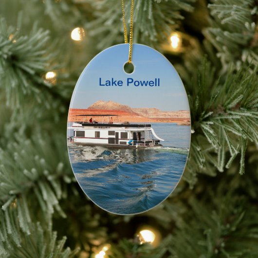 Lake Powell: Houseboot making waves, Arizona Keramisch Ornament (Boom)