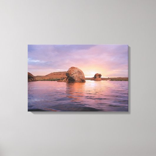 Lake Powell Sunset Canvas Afdruk (Voorkant)