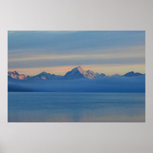 Lake Pukaki Dawn Poster (Voorkant)