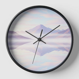 Lake Reflection Wall Clock – Serene Natuur Design