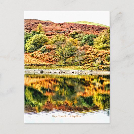 LAKE REFLECTIONS WALES UK BRIEFKAART (Voorkant)
