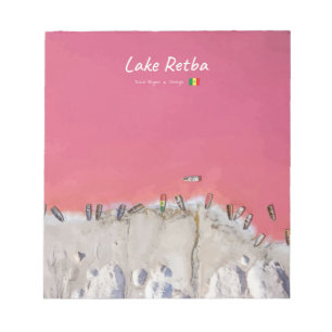 Lake Retba, Senegal - Roze meerboten Notitieblok