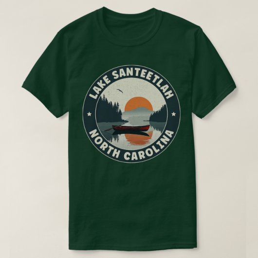 Lake Santeetlah North Carolina Zonsondergang T-shirt (Design voorkant)