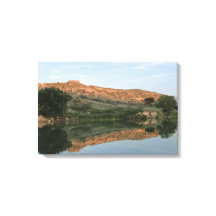 Lake Scott State Park - Reflectie verpakt Canvas