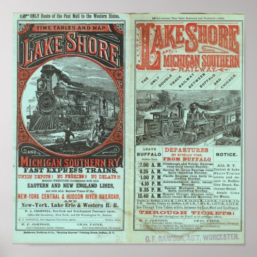 Lake Shore en Michigan So Railway Poster (Voorkant)
