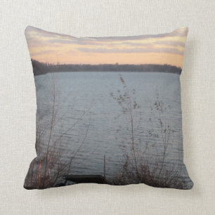 Lake Shore Sunset "Welcome to the Lake Pillow" Kussen