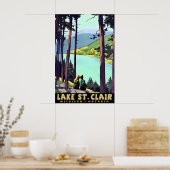 Lake St. Clair Michigan Ontario Meisje en Jongen Poster (Keuken)