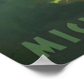 Lake St Clair Michigan Ontario Retro Travel Poster (Coin)