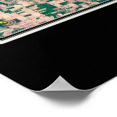 Lake St Clair Michigan - Ontario Satellite Map Poster (Hoek)