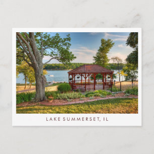 Lake Summerset Illinois Gazebo Briefkaart