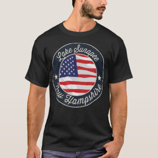 Lake Sunapee - Patriotic New Hampshire Souvenir T- T-shirt