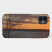 Lake Sunset iPhone 5 Coque (Dos (Horizontal))