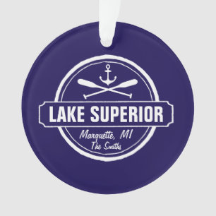 Lake Superior, aangepaste stad, naam, anker, pedde Ornament