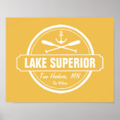 Lake Superior, aangepaste stad, naam, anker, pedde Poster (Voorkant)
