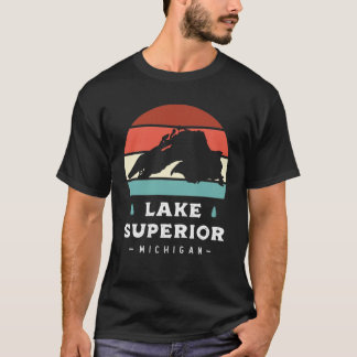Lake Superior Michigan Nationaal Park Kamperen Ret T-shirt