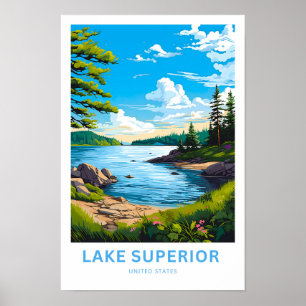 Lake Superior Verenigde Staten Reisprint Poster