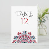 Lake Swan Lotus Flowers Mandala Table Number Kaart (Staand voorkant)
