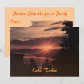 Lake Tahoe à Sunrise Party Invitation (Devant / Derrière)