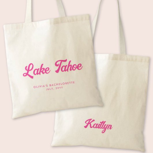 Lake Tahoe Bachelorette Party Gepersonaliseerd Tas