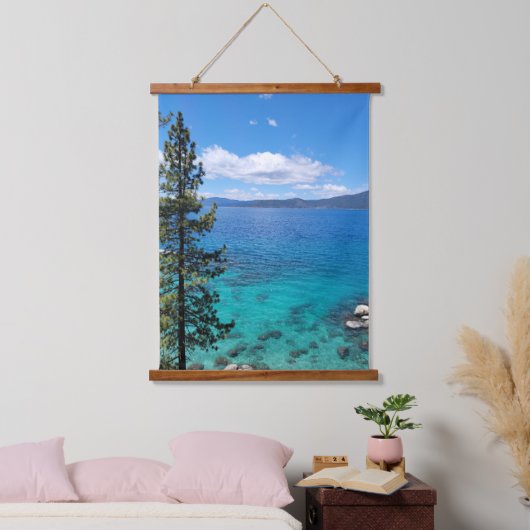 Lake Tahoe Blauw Groen Water Hangend Wandkleed (Slaapkamer)