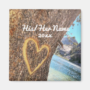 Lake Tahoe Blauw Water Boom Hart Liefde Magneet