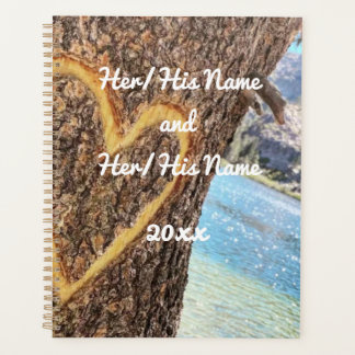 Lake Tahoe Blue Water Tree Heart Love Planner