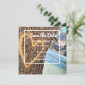 Lake Tahoe Blue Water Tree Heart Love Save The Date (Staand voorkant)