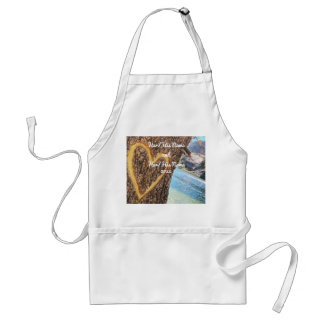 Lake Tahoe Blue Water Tree Heart Love Standaard Schort