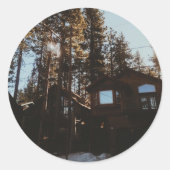 Lake Tahoe Cabins Ronde Sticker (Voorkant)
