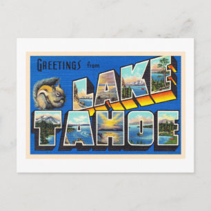 Lake Tahoe California CA Large Letter Briefkaart