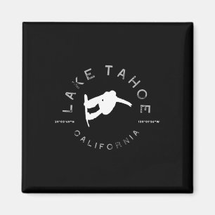Lake Tahoe California Graphic Snowboard T Magneet