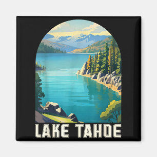 Lake tahoe california nevada berg wandelen skiën magneet
