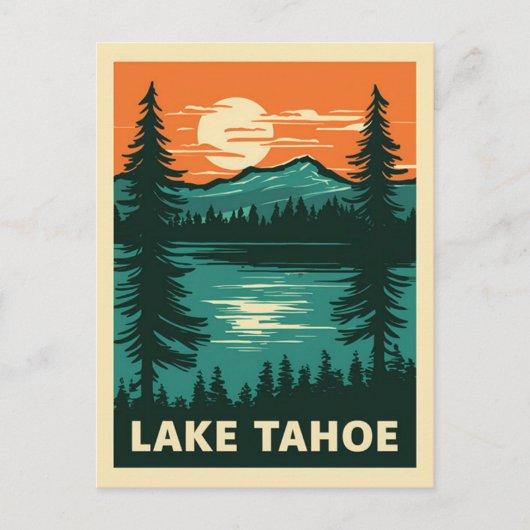 Lake Tahoe California Nevada Briefkaart (Voorkant)
