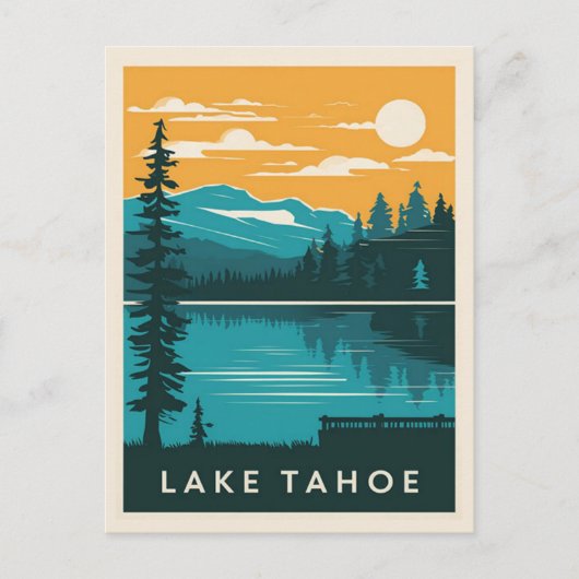 Lake Tahoe California Nevada Briefkaart (Voorkant)