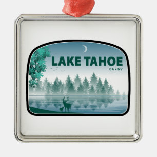 Lake Tahoe California Nevada Herten Metalen Ornament