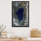 Lake Tahoe California-Nevada Satellite Poster Map (Keuken)